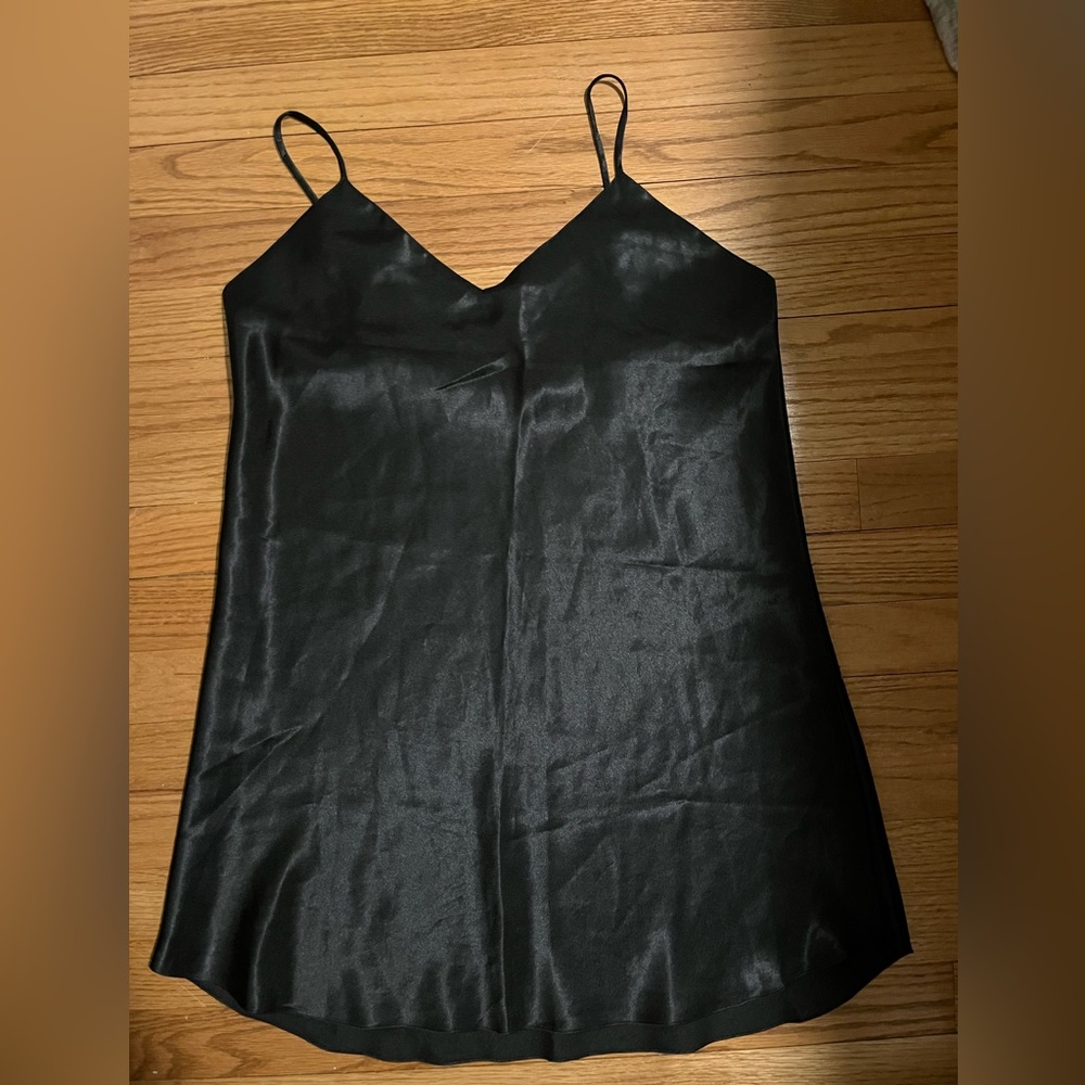 Laura Adams Black Mini Slip Dress